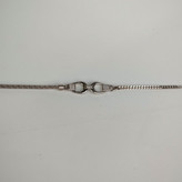 دستبند نقره زنانه مدرن با اتصال دو حلقه زیبا