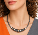 گردنبند نقره زنانه هنری دستساز وارداتی تک نسخه مخصوص خاص پسندان